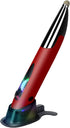 lychee Rechargeable Pocket Pen Mouse, Left/Right-Handed Wireless Optical Ergonomic Mouse with Stylus Function (Red)