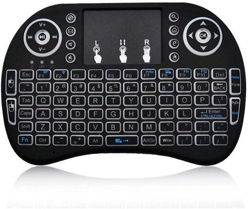 Backlit Mini Wireless Keyboard, Air Mouse Portable with Touchpad for PC, TV Box, Xbox