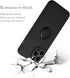 UEEBAI Slim Liquid Silicone Case for iPhone 13 Pro Max (6.7 inch) with 360 Rotatable Ring Holder Kickstand - Black