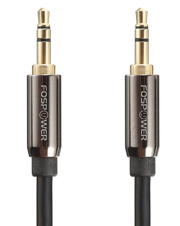 FosPower Audio Cable (1 FT) - Stereo Audio 3.5mm Auxiliary Short Cord Male to Male for Car, Apple iPhone, iPod, Samsung