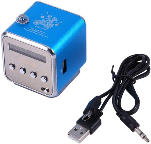 Fosa Digital Portable Mini Speaker for Music MP3/4 Player, FM Radio for Outdoors & Indoors (Blue)