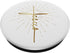 Yellow Beige Jesus Word Cross A Sunburst On White Background PopSockets Grip and Stand for Phones and Tablets PopSockets Standard PopGrip
