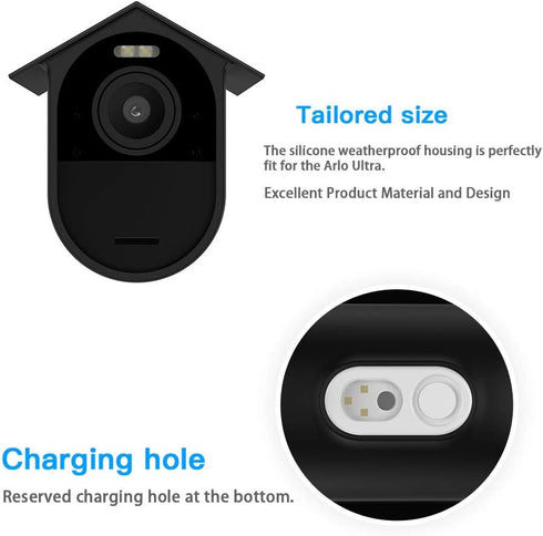 HOLACA Weatherproof Silicone Skin (3 pcs) for Arlo Ultra 4K, Arlo Pro 3, Arlo Pro 4 - Anti-Scratch Protective Cover