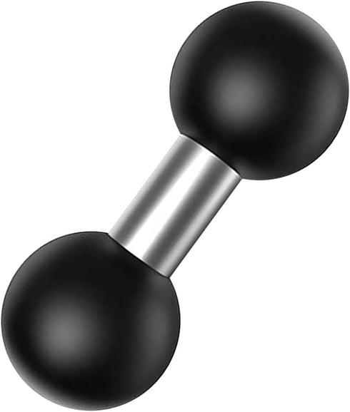 Double 1" Ball Mount Base Adapter, Compatible with RAM Mounts B Size 1 inch Double Ball Socket Arms, Black