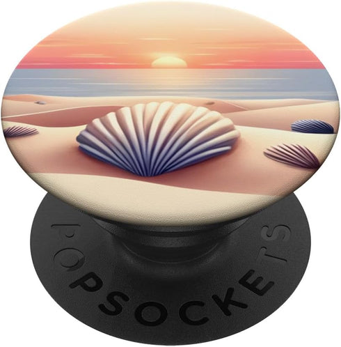 Seashells Beach Sea Sunrise Summer Sunset PopSockets Standard PopGrip