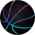 Purple Turquoise Basketball on a Black PopSockets Standard PopGrip