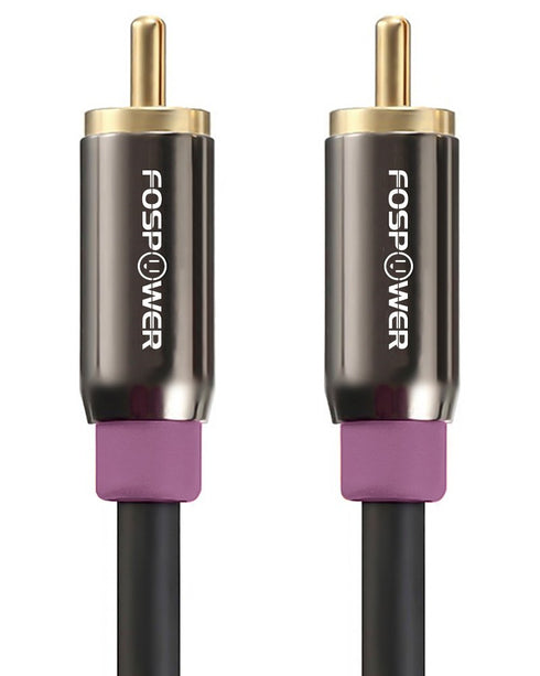 FosPower Subwoofer Cable (15 FT) RCA to RCA Audio Stereo Cable, Male