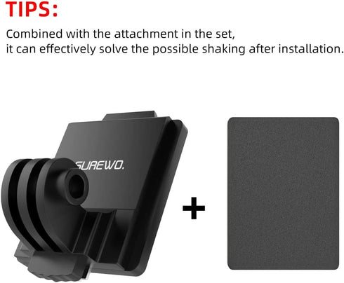 SUREWO Aluminum NVG Mount for GoPro Hero 12/11/10/9/8/7/6/5 Black, Tactical Helmet NVG Mount for DJI Osmo Action 3/2,