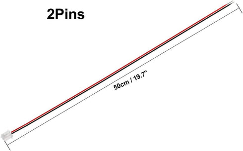 uxcell 10 Pcs Female 2P 2.54mm Pitch Jumper Wires, 50cm Ribbon Cables for Pic Breadboard DIY