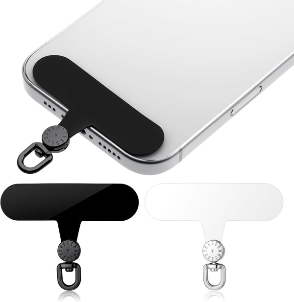 Jxiwfvl 2 Pack Phone Wrist Strap Tether Tab Clear, Cellphone Tether Tab, 360