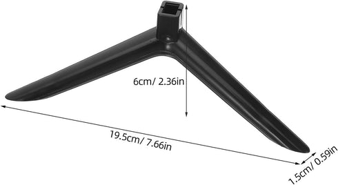TOBBOMEY 4pcs Plastic Tv Stand Base with Screws Replacement Tabletop Tv Stand Brackets Stable Plastic Desktop Monitor