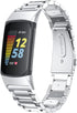 Metal Stainless Steel Bands for Fitbit Charge 6/Charge 5 - Replacement Classic Durable Link Strap