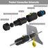 RJ45 Waterproof Connector, IP67 Industrial Ethernet Connector with Plug Dust Cover for Home, Industrial Network