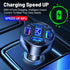 66W 4 Ports: USB Cigarette Lighter Adapter,Super Port Voltage Monitor LED Display Fast Charging Cigarette Adapter. Compatible with iPhone Series, Samsung Devices Google Pixel (Black)