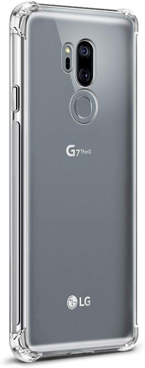 iCoverCase LG G7 ThinQ Case, Crystal Clear Soft TPU, Shock Absorption Bumper, Slim Thin Cover