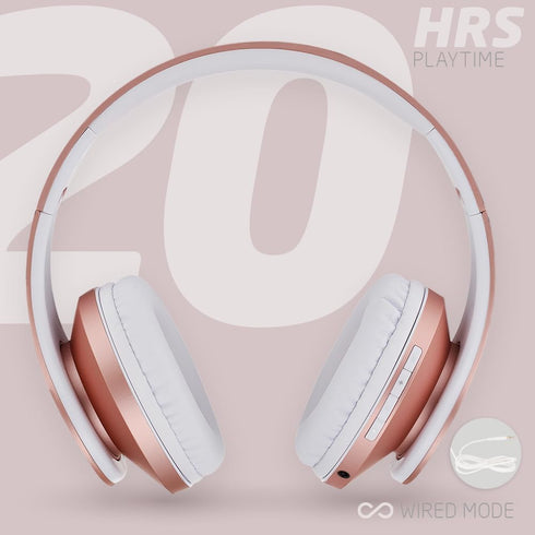 PowerLocus Bluetooth Over-Ear Headphones, Wireless Stereo Foldable Headsets with Built-in Mic, Micro SD/TF, FM