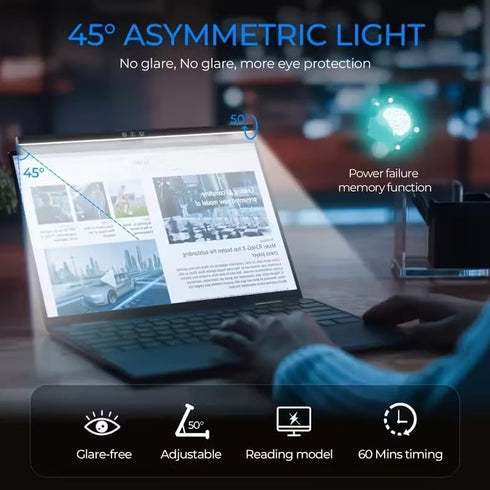 HDView Dimming Monitor Light Bar, Computer Monitor Lamp, No Glare Eye-Care LED Screen Bar, Touch Control USB Reading