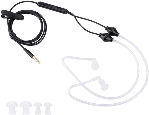 in-Ear Headphones, 3.5mm Anti-Radiation Air Acoustic Tube Earpiece Earphone with Microphone for Mobile Phone, Tablet,
