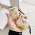 Cute Duck & Shark Case for Airpod 3rd Generation, Funny 3D Cartoon Kawaii Silicone Shell with Cleaning Kit & Keychain