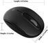 MiraCase Comfortable 2.4 GHz Long Range Silent Wireless Mouse, 1600 DPI, 30ft Working Distance, Battery Included (Black)