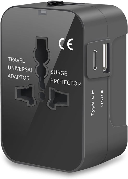 Zinalop Travel Adapter, Universal Power Adapter Worldwide Wall AC Power Plug Converter Travel