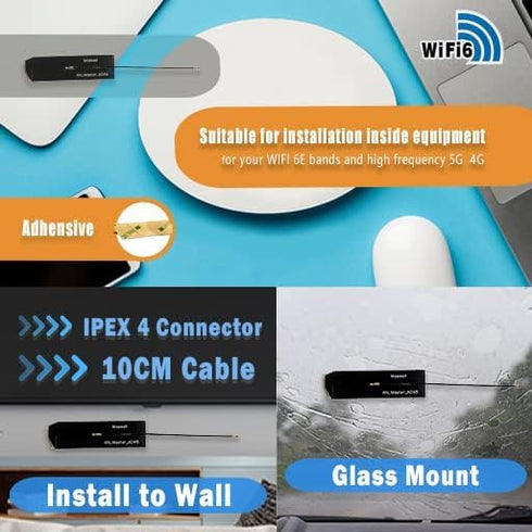 Internal Antenna triple band WiFi for wimax zigbee bluetooth wifi 2.4G wifi 5G wifi 6 and Cellular 5G 4G LTE Bands High Gain ipex 10cm