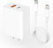 PD QC3.0 Fast Wall Charger USB C/A Power Adapter Type Compatible with iPhone 12/mini/Pro/Max/11/SE/Xs/XR/X/8 for Pro