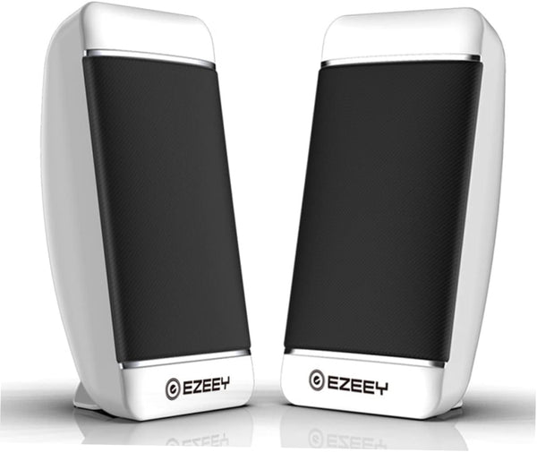 Mobestech Computer Speakers 2pcs Portable Wired Sound Powered Speakers for Desktop Mini Speaker
