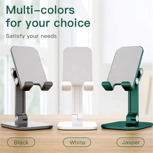 RDRKR 4-11 Inch Adjustable Cell Phone Desk Stand: Foldable and Height-Angled Holder for Smartphones, iPhones, iPads