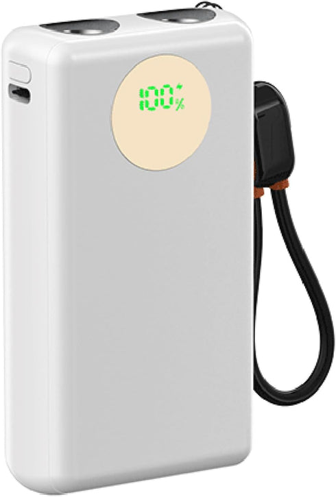 FANSHINUO Power Banks Set 2x21700 Battery Case Shell 22.5W Fast Charging Double Lights
