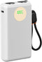 FANSHINUO Power Banks Set 2x21700 Battery Case Shell 22.5W Fast Charging Double Lights