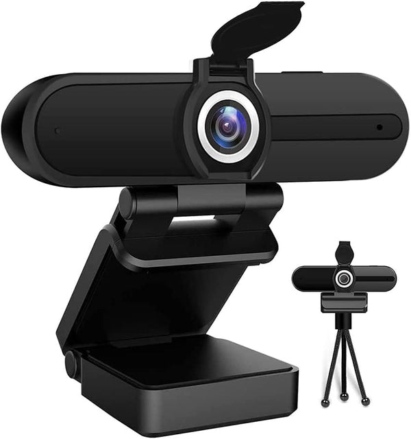 HDZIYU 4K Webcam with Microphone and Tripod, USB Web Camera for PC and