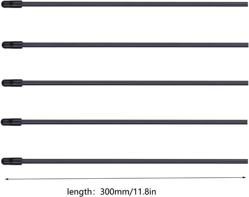 SJZBIN 5PCS 2.4G Black Plastic Protective Antenna Tubes with Cap Suitable for Remote Control Car FPV Drones Quadcopters