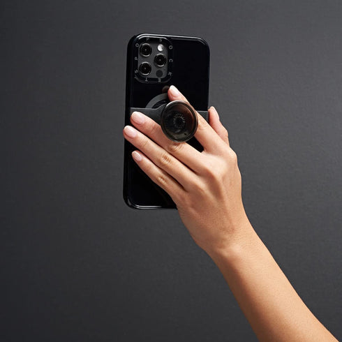 PopSockets Black iPhone 12 Case with Phone Grip, Slide Compatible with MagSafe for iPhone 12 Pro