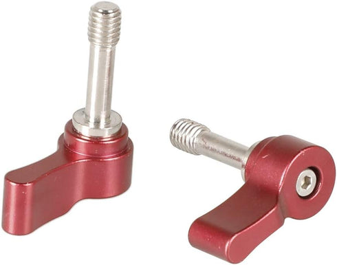 CAMVATE M6 Ratchet Wingnut Assembly Knob Red (A Pair) - 2160