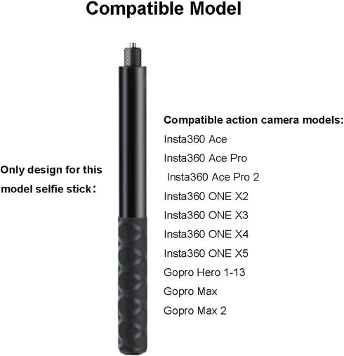 ROSEHIP (10-60) Insta360 X5/X4/X3/Ace 2 Waterproof Action Camera Float Strap for Combination of Invisible Selfie Stick