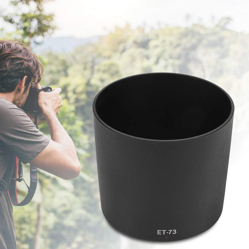 Camera Lens Hood for Canon,ET-73 Plastic Black Camera Mount Lens Hood Fit for Canon EF 100mm f/2.8L Macro is USM Lens,Lens Hood