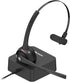 Bluetooth Headset V5.0 - Trucker Wireless Headset with Noise Cancelling Microphone & Charging Base for iPhone and