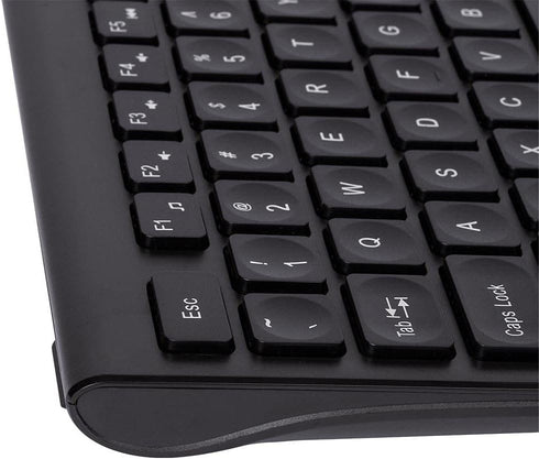 Monoprice Low-Profile Silent Keyboard, Spill-Resistant Membrane with Water-Resistant Coating, 10 Million Keystrokes -