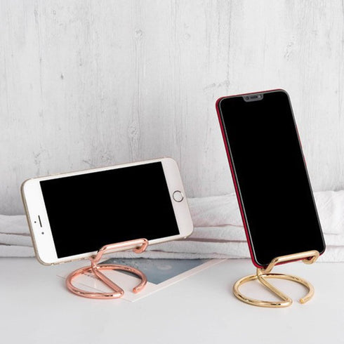 JinZeFa Cell Phone Iron Stand Holder, Metal Universal Portable Tablets Holder, Compatible with All Mobile Phones