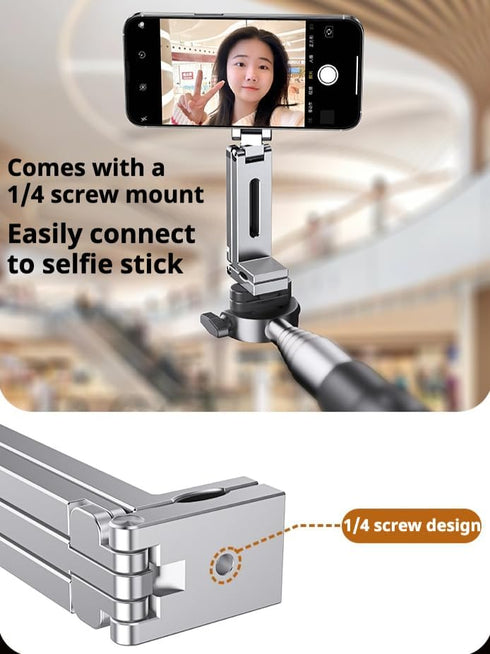Generic Magnetic Mobile Phone Tripod Stand, Portable Folding Design Phone Holder, Compatible with iPhone/Android