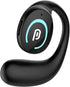 Open Ear Bluetooth 5.3 Headphones, Black Single Wireless Earbuds with Earhooks, Noise-Cancellation Stereo Sound, 36