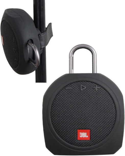 Hermitshell Silicone Carrying Case for JBL Clip 3 Portable Waterproof Wireless Bluetooth Speaker, Black