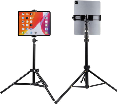Aluminum Tripod Mount Adapter for iPad, 360 Rotatable Tablet Holder Compatible with iPad Air/Mini, Samsung Tab, and