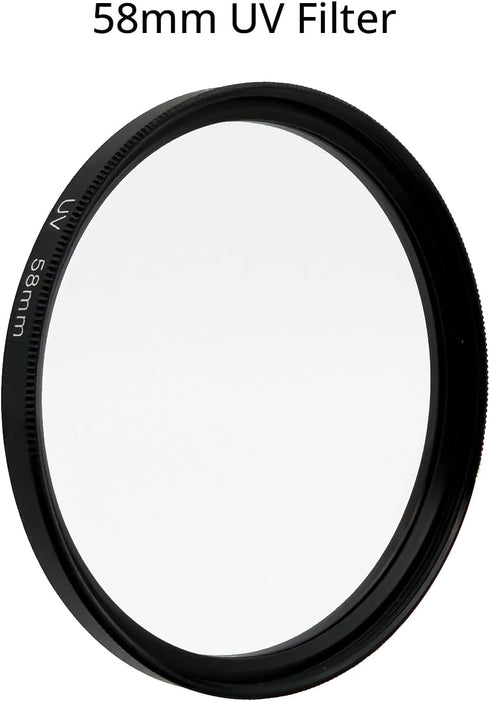 ANQUORA 58mm (2 APC-25 2 Lens Filter CPL + UV Filter Kit Pieces), Compatible with Lens Filter Phone Case, Includes