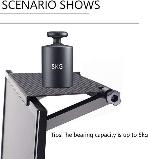 13 Inch Adjustable Screen Top Shelf Organizer for TV Computer Monitor Flat Screen, Large TV Mount Top Shelf