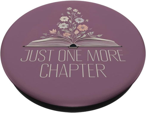 PopSockets Standard PopGrip Just One More Chapter Floral Reading Book Lover