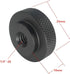 2 Pack 25mm Large Knurled Edge 1/4"-20 Female Thumb Wheel Lock Nut Adapter, Black