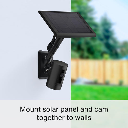 Holicfun 2-in-1 Security Camera and Solar Panel Wall Mount for Ring, Eufy, Arlo, Wyze Solar Panels and Cams - White