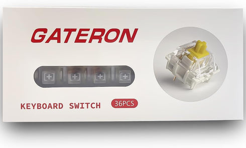 DRAOZA Gateron G Silver Pro 3.0 Switches, 5 Pin Pre Lubed RGB SMD Linear Switches for MX Gaming Keyboard (36PCS)